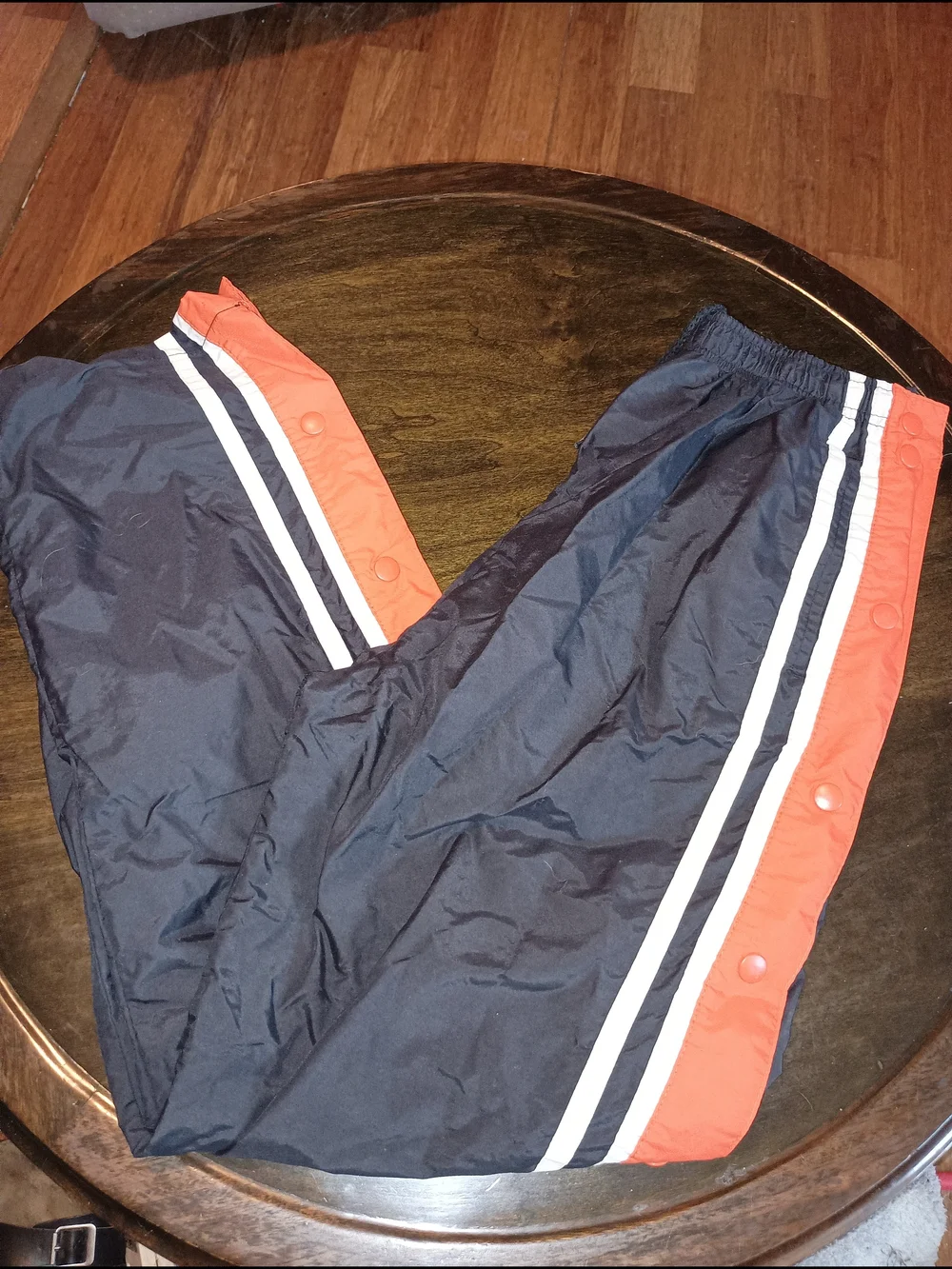 Holloway Vintage Adult Black Track Pants with Orange Side Panels